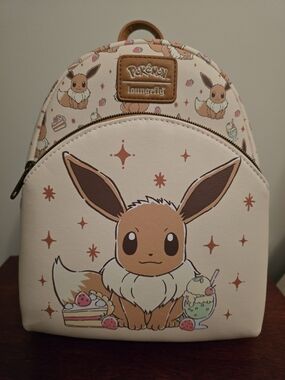Pokémon x Loungefly Eevee Mini Backpack - Cream & Brown